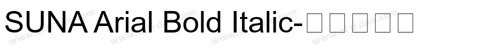 SUNA Arial Bold Italic字体转换